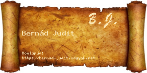 Bernád Judit névjegykártya